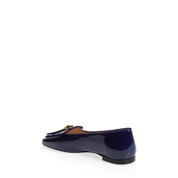 STUART WEITZMAN Womens Navy Knot Tasseled Slipknot Slip On Leather Loafers 7.5 M - Picture 2 of 4